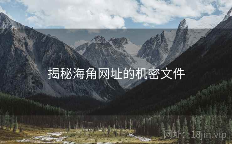 揭秘海角网址的机密文件
