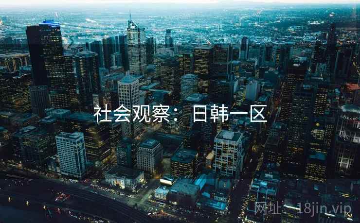 社会观察：日韩一区