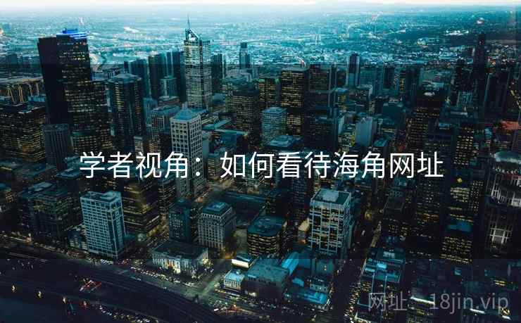 学者视角:如何看待海角网址 学者视角:如何看待海角网址