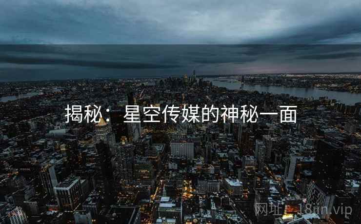 揭秘:星空传媒的神秘一面