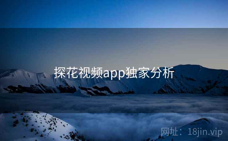探花视频app独家分析